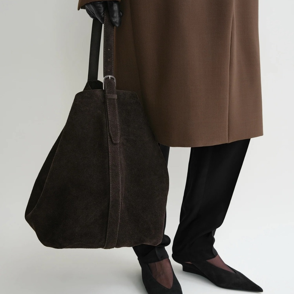 Toteme Belted suede tote espresso - Picture 2 of 7